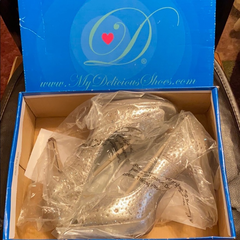 Silver Shimmer Heels